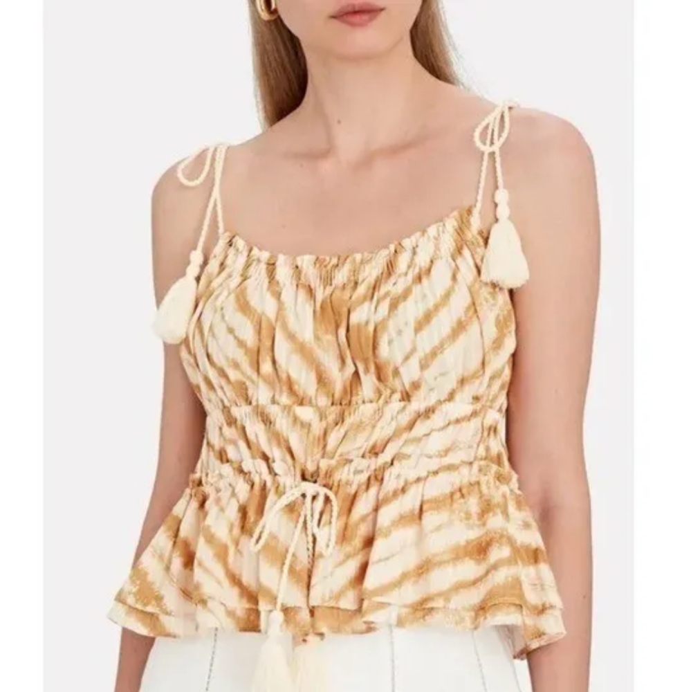 Ulla Johnson Sand Tie Dye Rio Crop Top NWOT 6